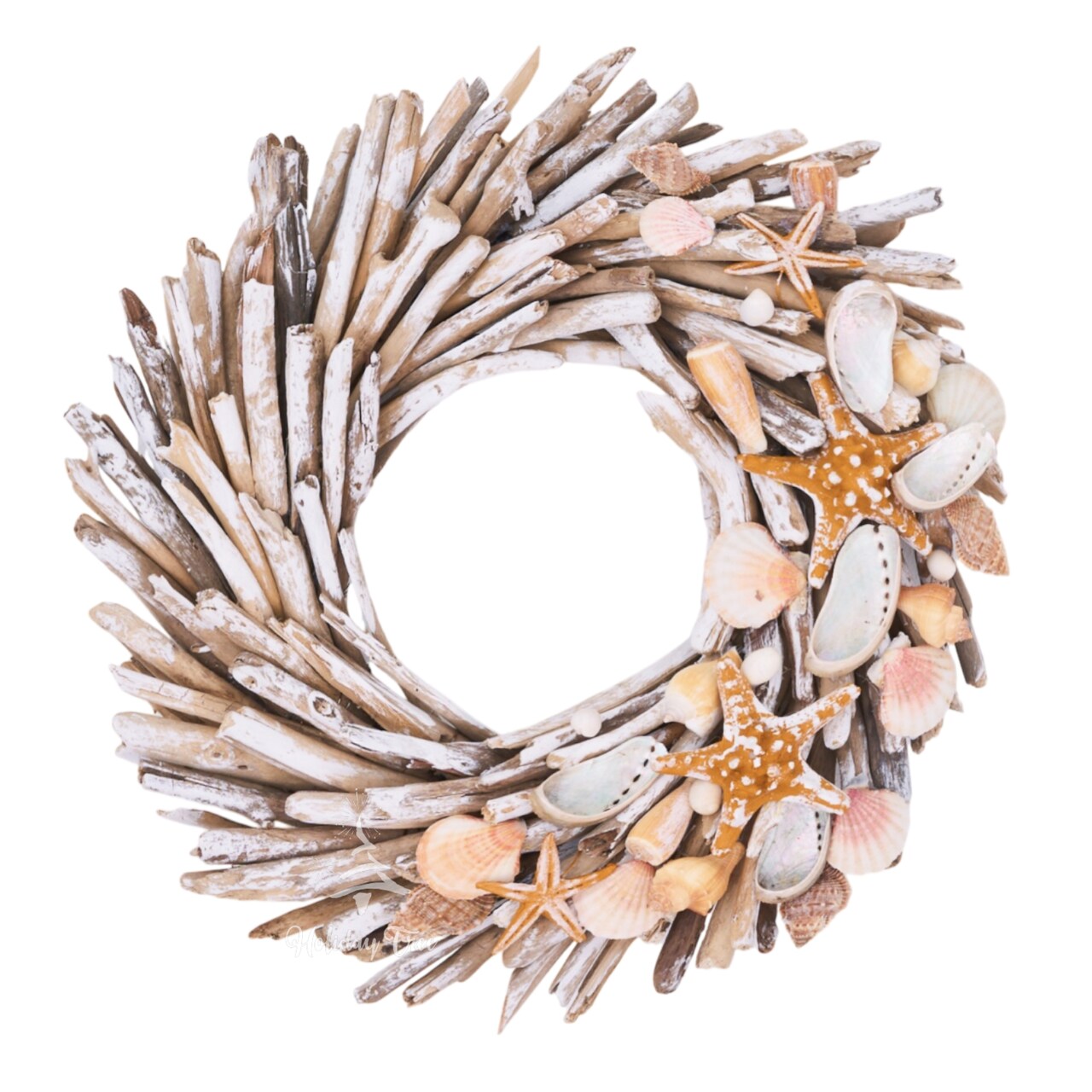 Costal Driftwood Wreath - 20" Handcrafted Decorations - Holiday Tree